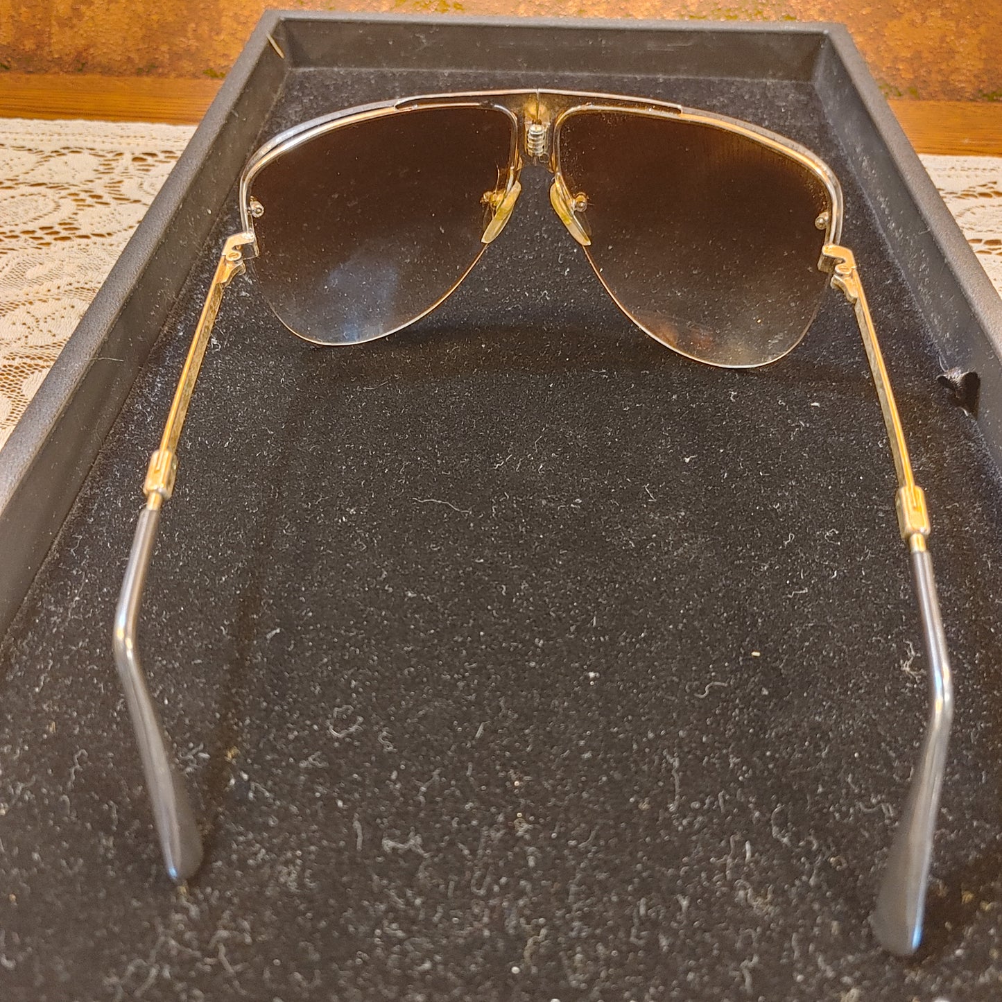 Sunglasses Sweep 4! Vintage Folding Browline Aviators Metal Frame Free Shipping!