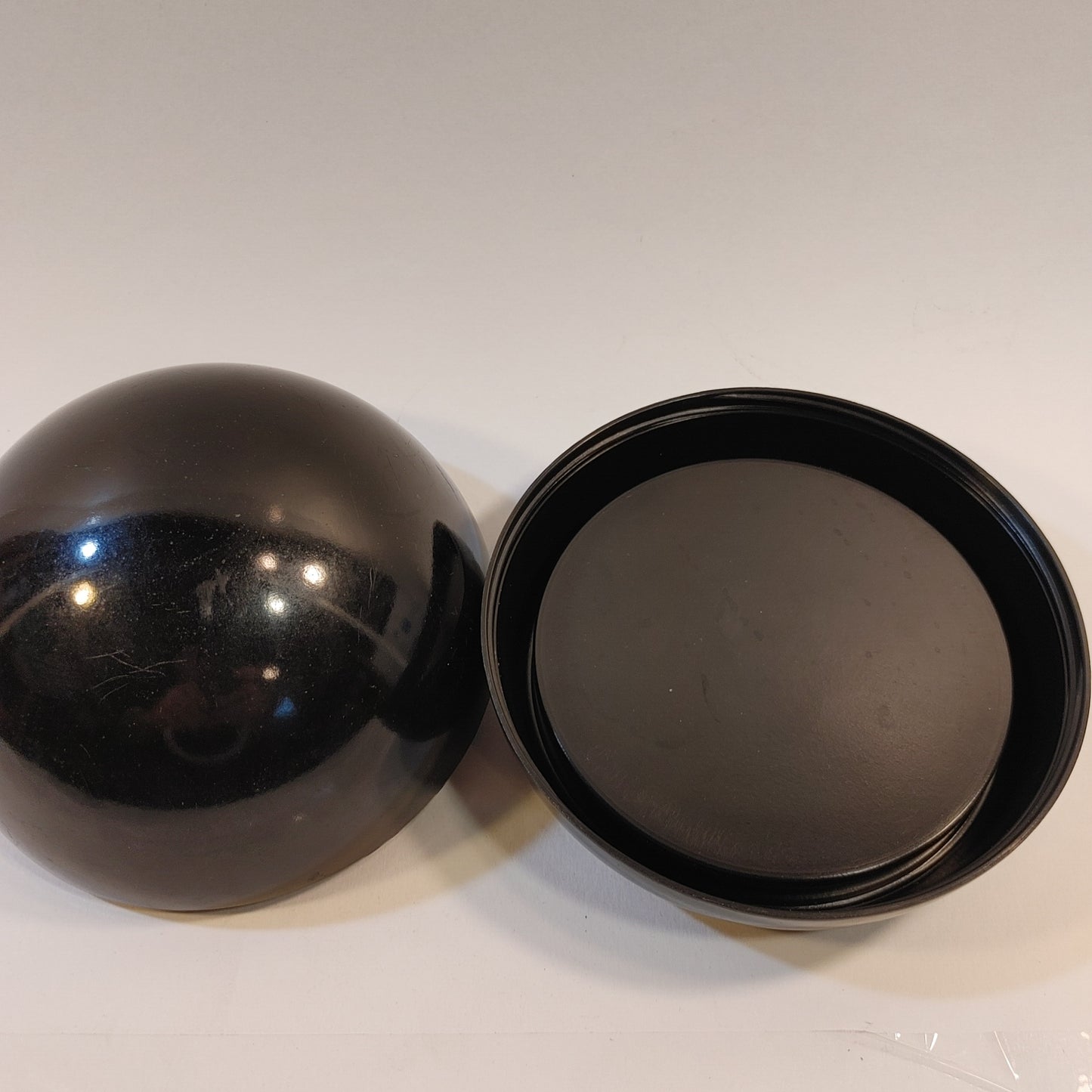 Bowl Box! Mirror Sphere Lacquer Mid Century Container Retro Free Shipping!