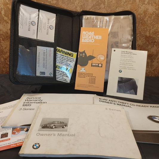 BMW Manual! 1995 E36 BMW 3 Series Owner's Manual Pack Books OEM Free Shipping!!
