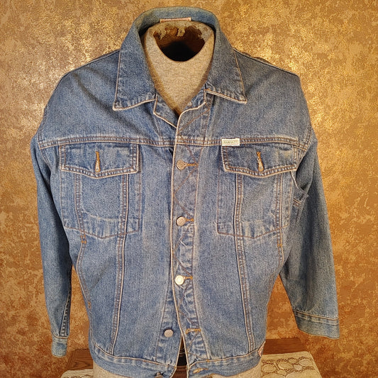 Guess What? Vintage Georges Marciano Denim Jean Trucker Jacket M Free Shipping!