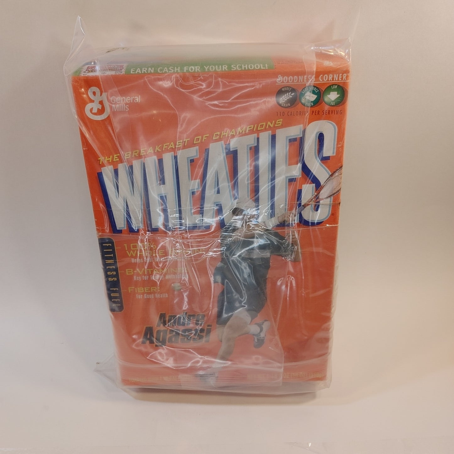 Breakfast of Champions? Andre Agassi 2005 Wheaties Cereal Box Complete Tennis NOS