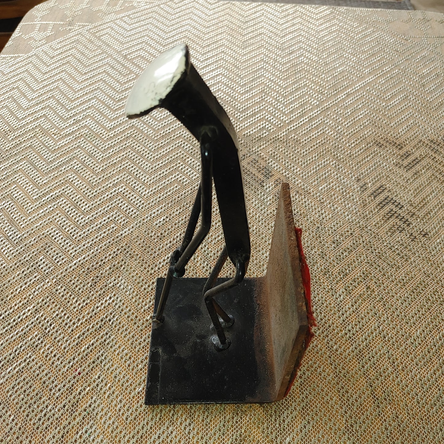 Bookends Folk Art Railroad Spikes Golfers Iron Heavy