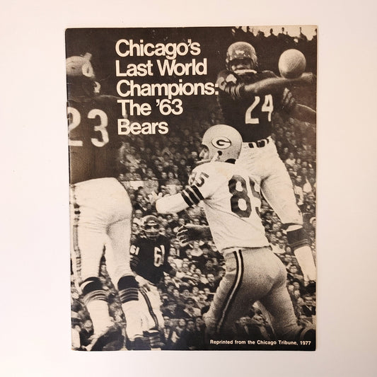 Bygone Bears! Chicago Tribune 1963 NFL Bears 1977 Retrospective Free Shipping!