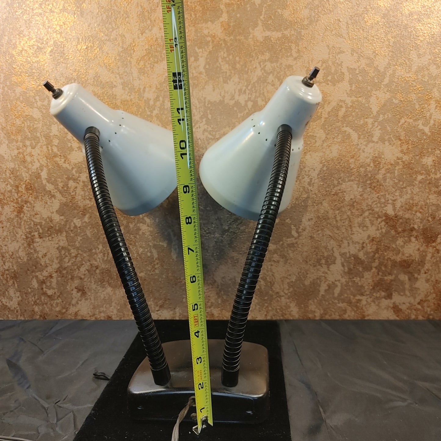 I LOVE LAMP 2! Vintage Mid-Century Dual Wall  Desk Lamp Metal Works! Free Ship!