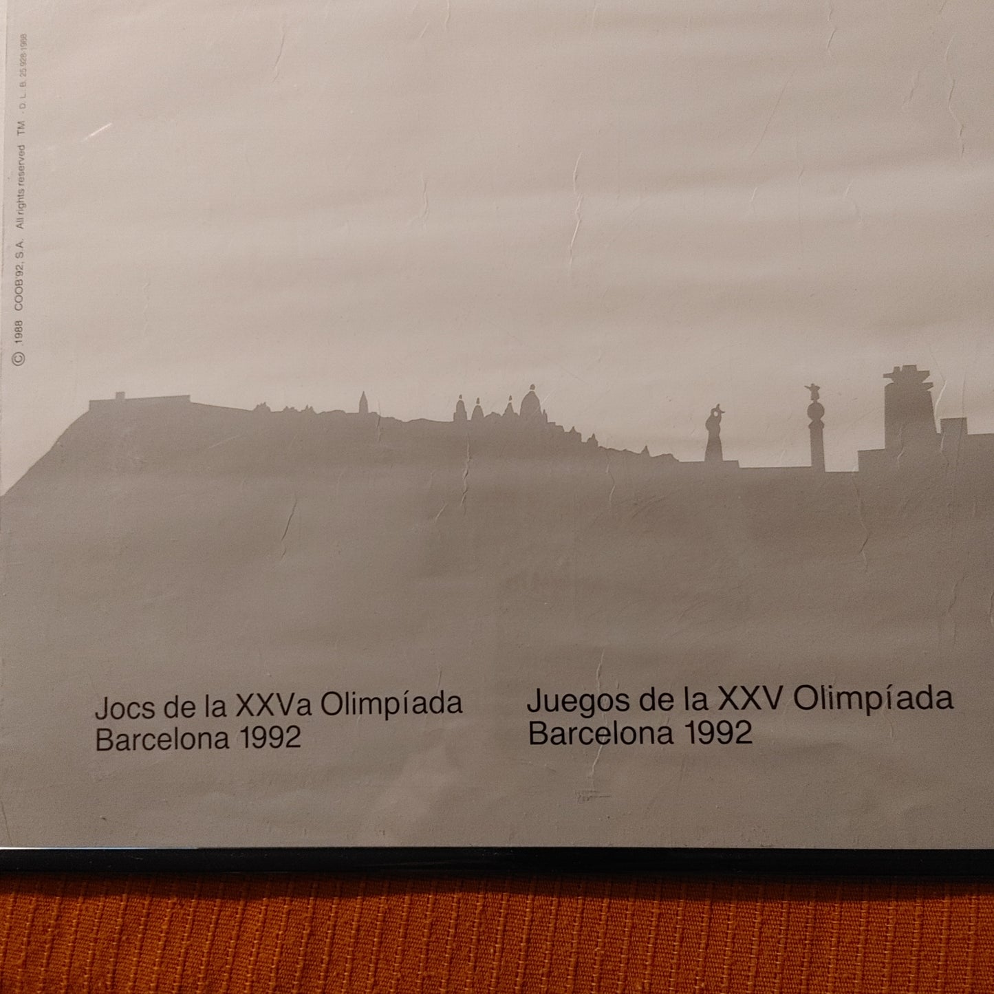 Olympic Original! 1992 Barcelona Olympics Official Poster 21x28 Free Shipping!