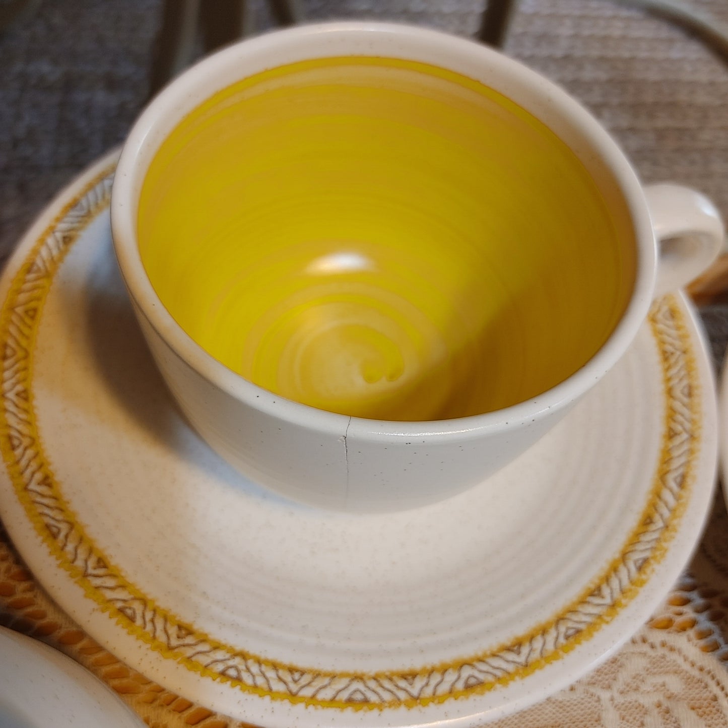 Franciscan Earthenware Vintage Hacienda Gold Coffee Tea Service 8(7) Free Ship!