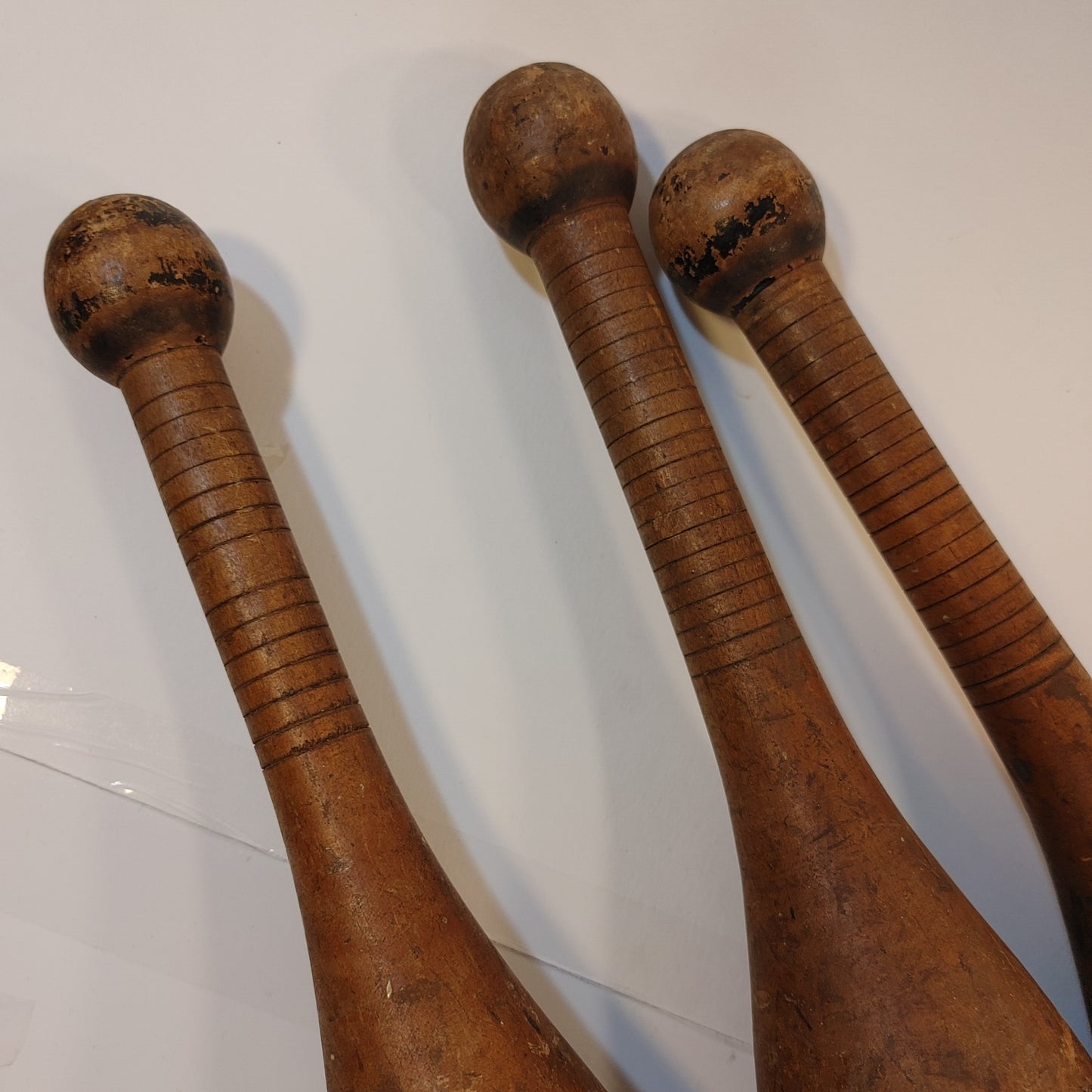 Cool clubs! Set 3 Indian Clubs Exercise 1910's Juggling Antique Free Shipping!