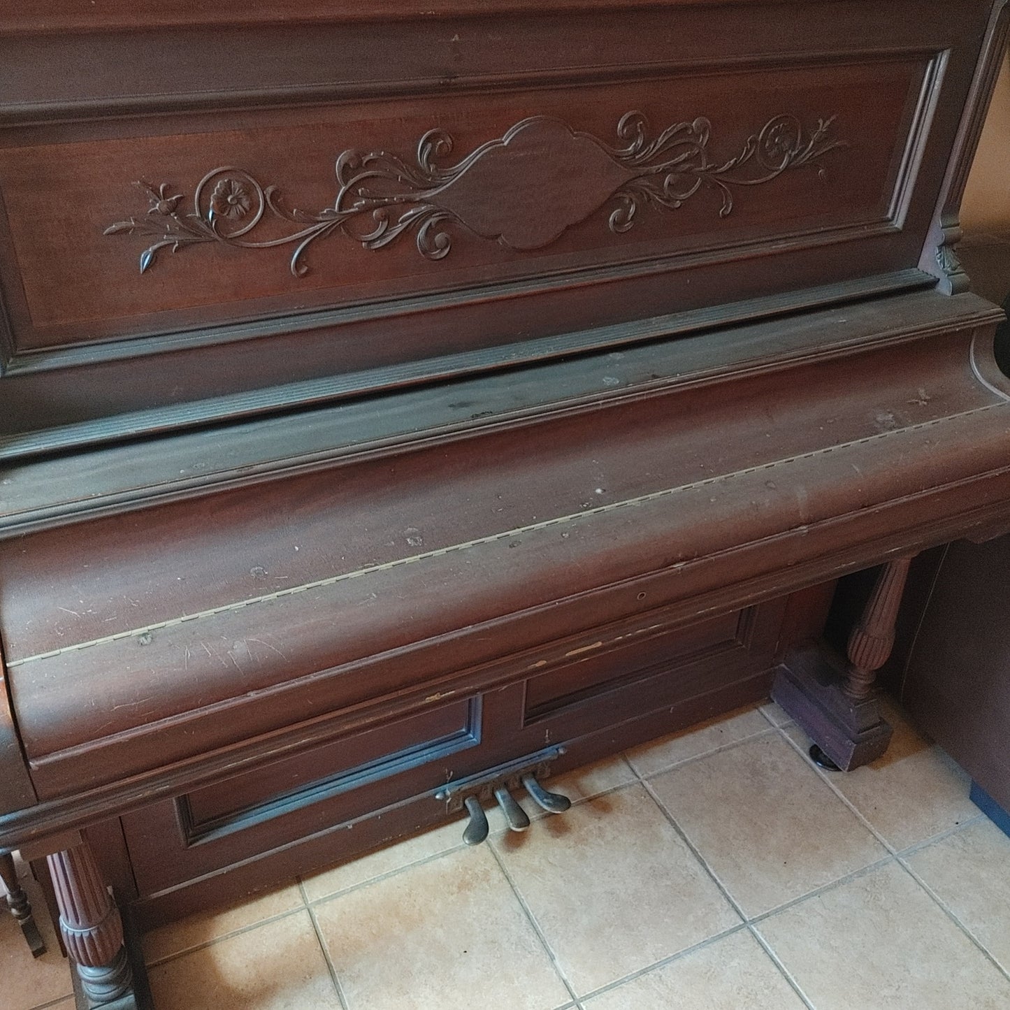 Persistant Piano! Antique Mathushek Upright #31360 Circa 1900 Plays Local Only!