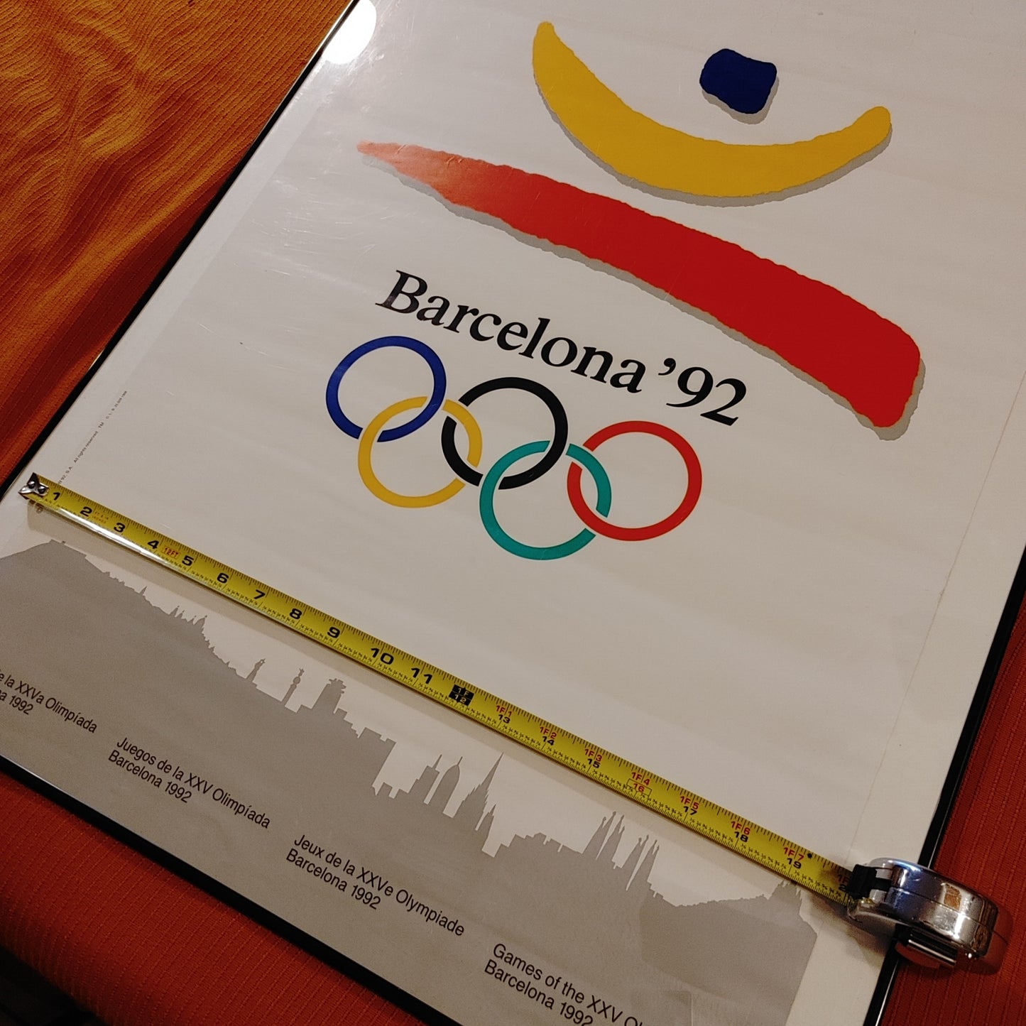 Olympic Original! 1992 Barcelona Olympics Official Poster 21x28 Free Shipping!