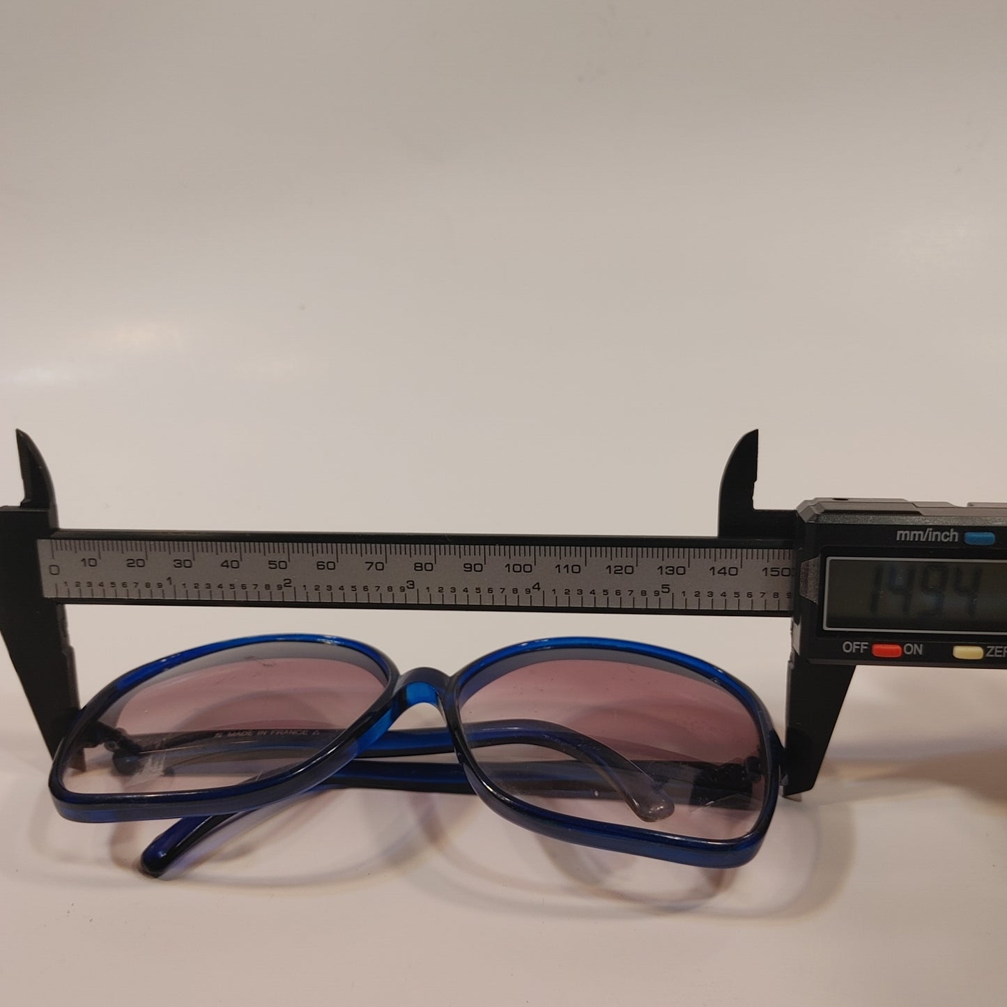 Great Glasses 9! Vintage Clear Blue Frame Oversize Sunglasses France Free Ship!