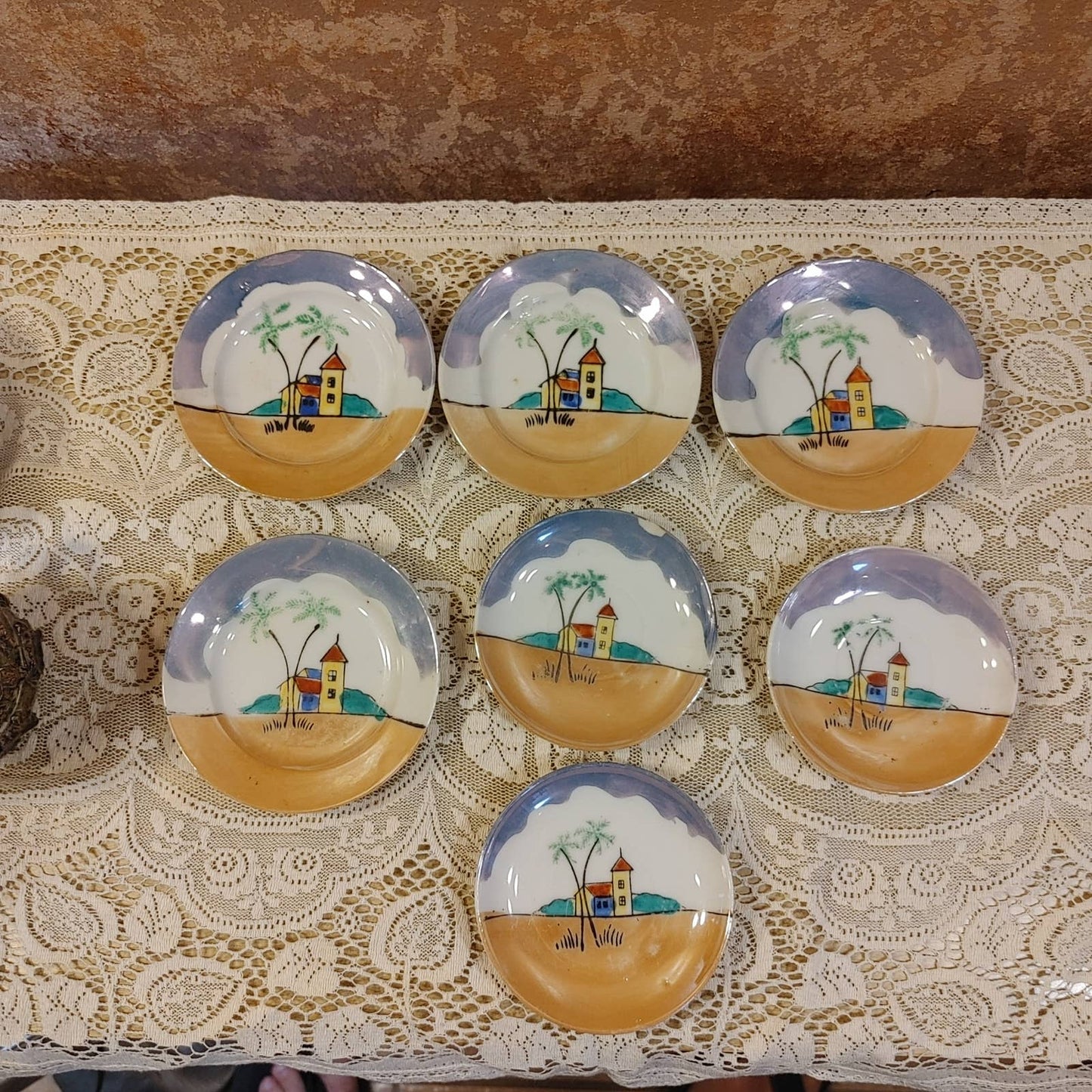 Tea Trinkets! Vintage Mixed Porcelain Tiny Tea Sets Cups Saucers Japan Majolica