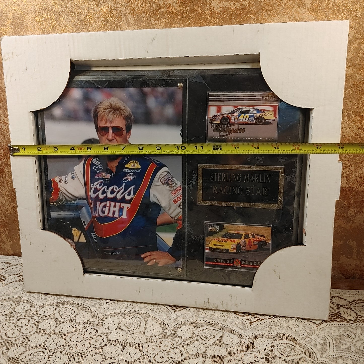 Stock Car Sterling! Marlin #40 #4 Coors Light Kodak Plaque Memorabilia Free Ship