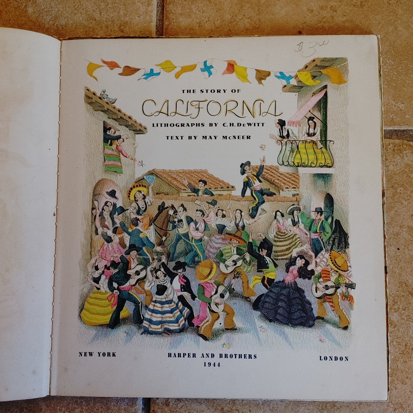 Cali 4 Kids! Vintage Kids Children's Book California History 1944 Free Shipping!