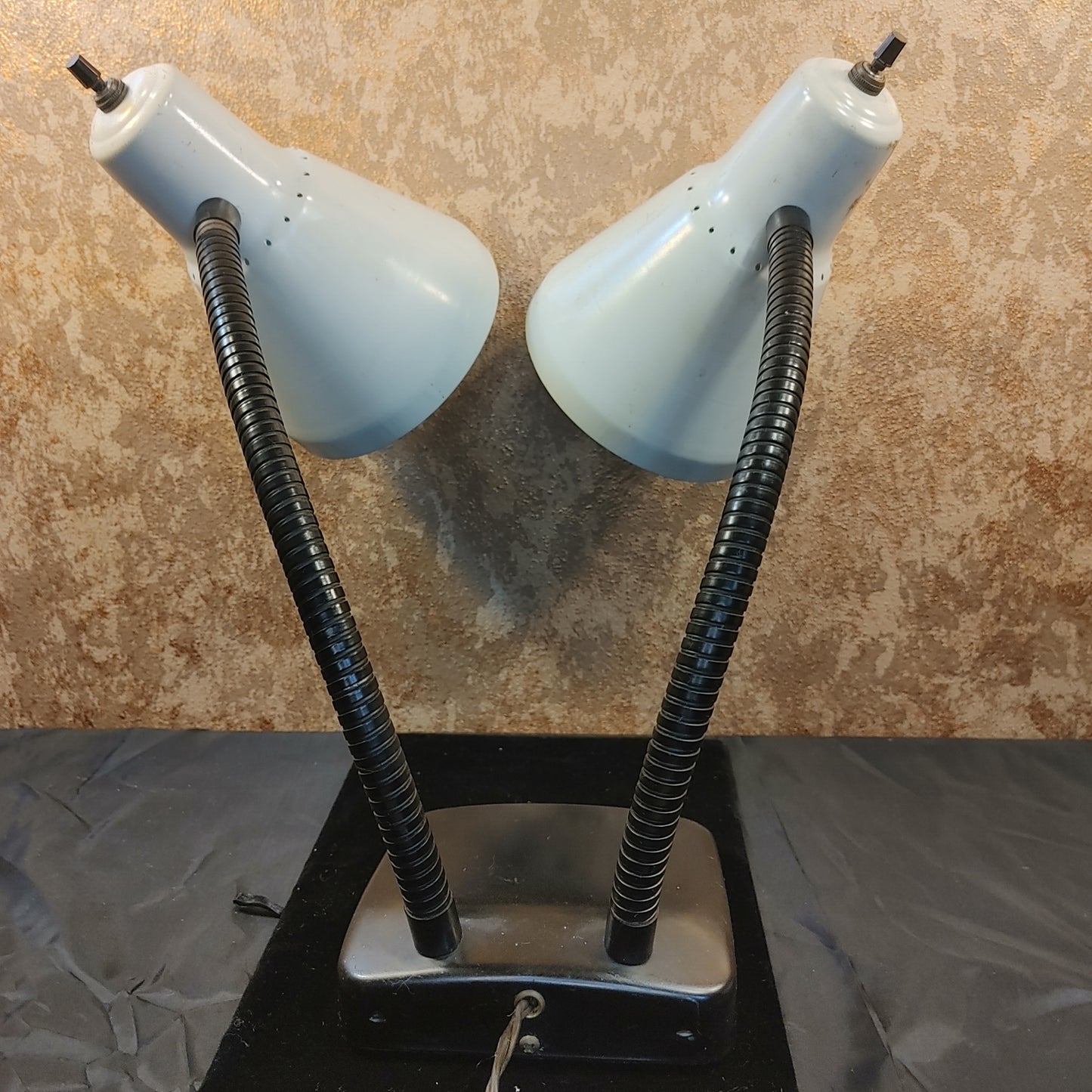 I LOVE LAMP 2! Vintage Mid-Century Dual Wall  Desk Lamp Metal Works! Free Ship!