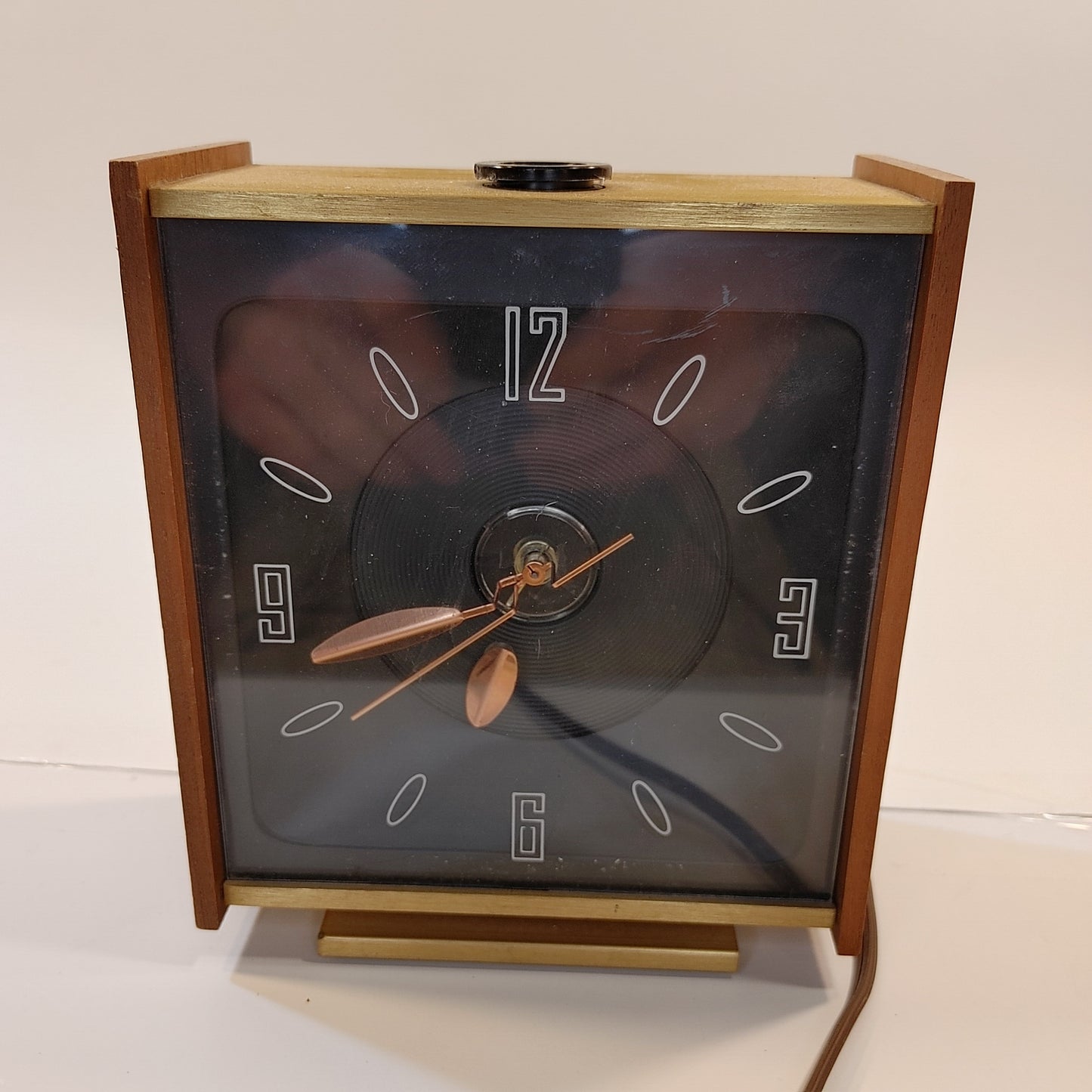 Cheeky Clock! Vintage Mid Century Modern Projector Clock Works Free Shipping!