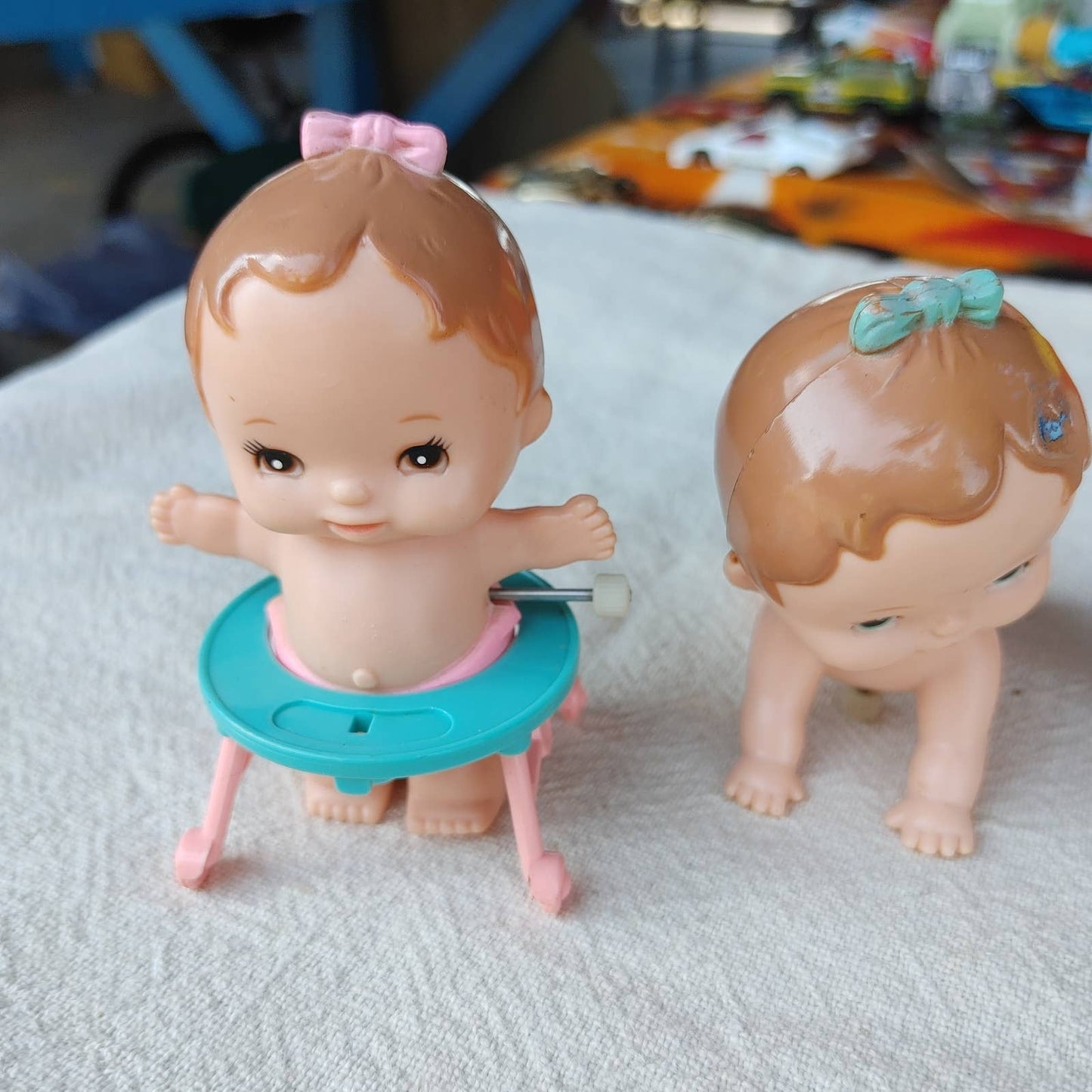 Baby Bundle! 3 Tomy wind-up toys babies 1980's retro collectible
