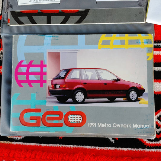 Geo Catch! 1991 Geo Metro Manual Literature Documents Car Auto Free Shipping!