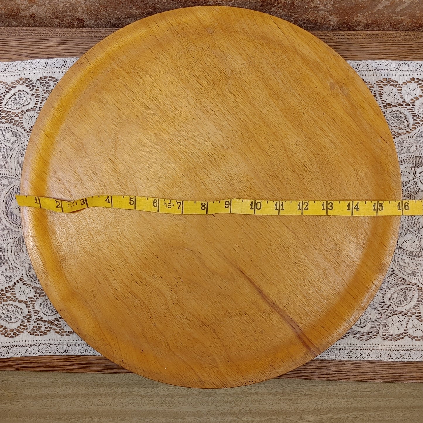 Susan ain't Lazy! Large Teak? Wood Lazy Susan Custom Retro Table Free Shipping!