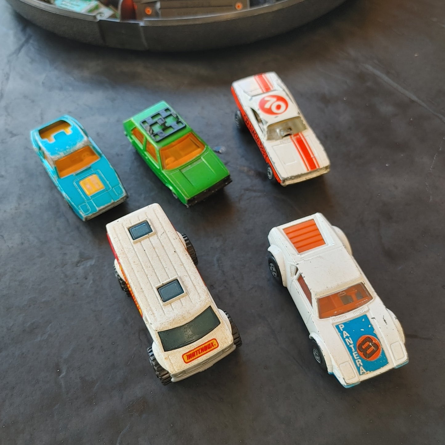 Matchbox Lot! 19 Vintage Diecast Cars Hot Wheels in Case 70s 80s 90s Free Ship!