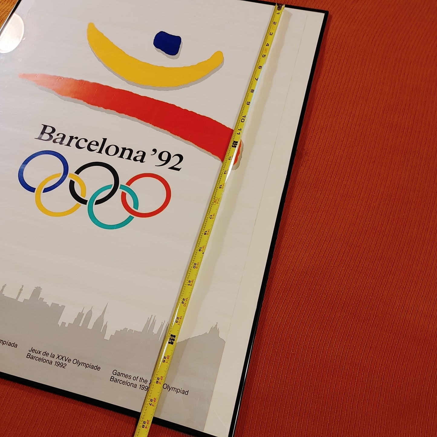 Olympic Original! 1992 Barcelona Olympics Official Poster 21x28 Free Shipping!