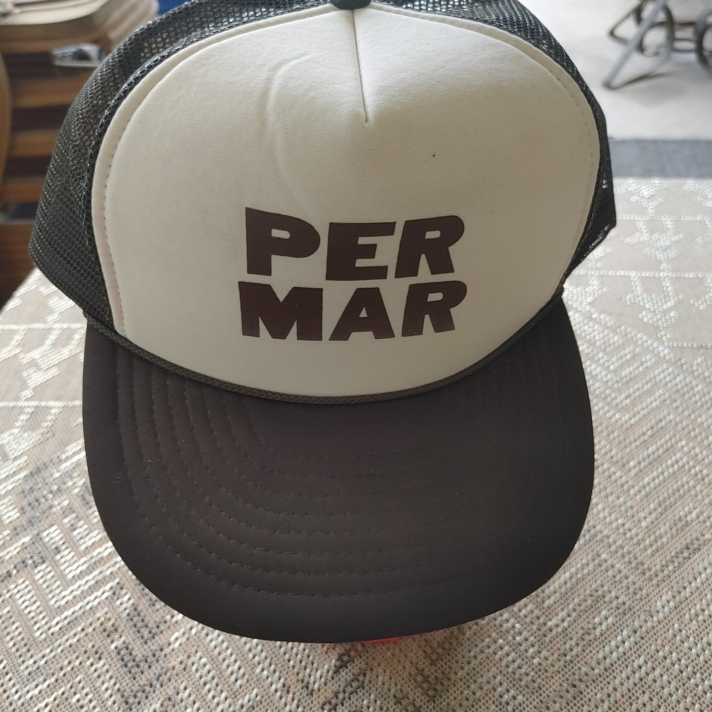 Per Mar Vintage Mesh Snapback Trucker Hat Cap Foam Straight Free Shipping