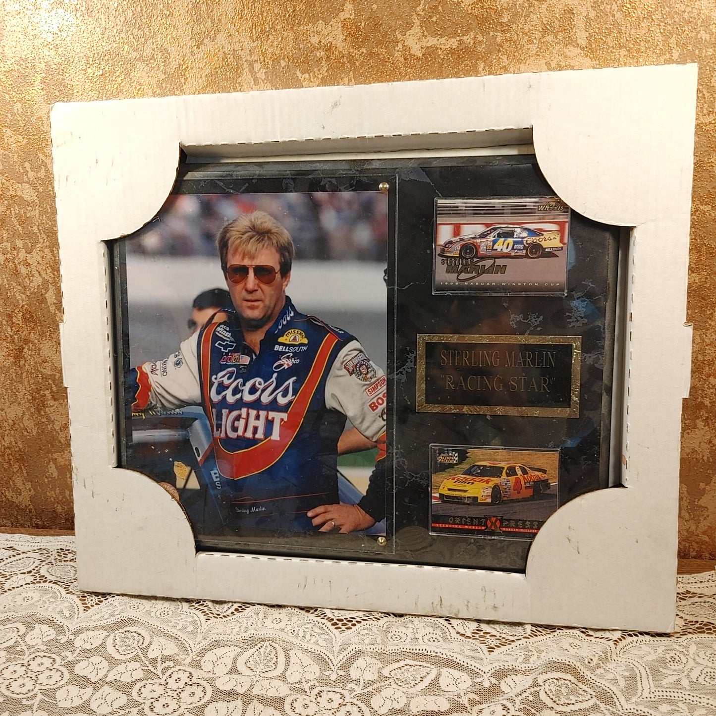 Stock Car Sterling! Marlin #40 #4 Coors Light Kodak Plaque Memorabilia Free Ship