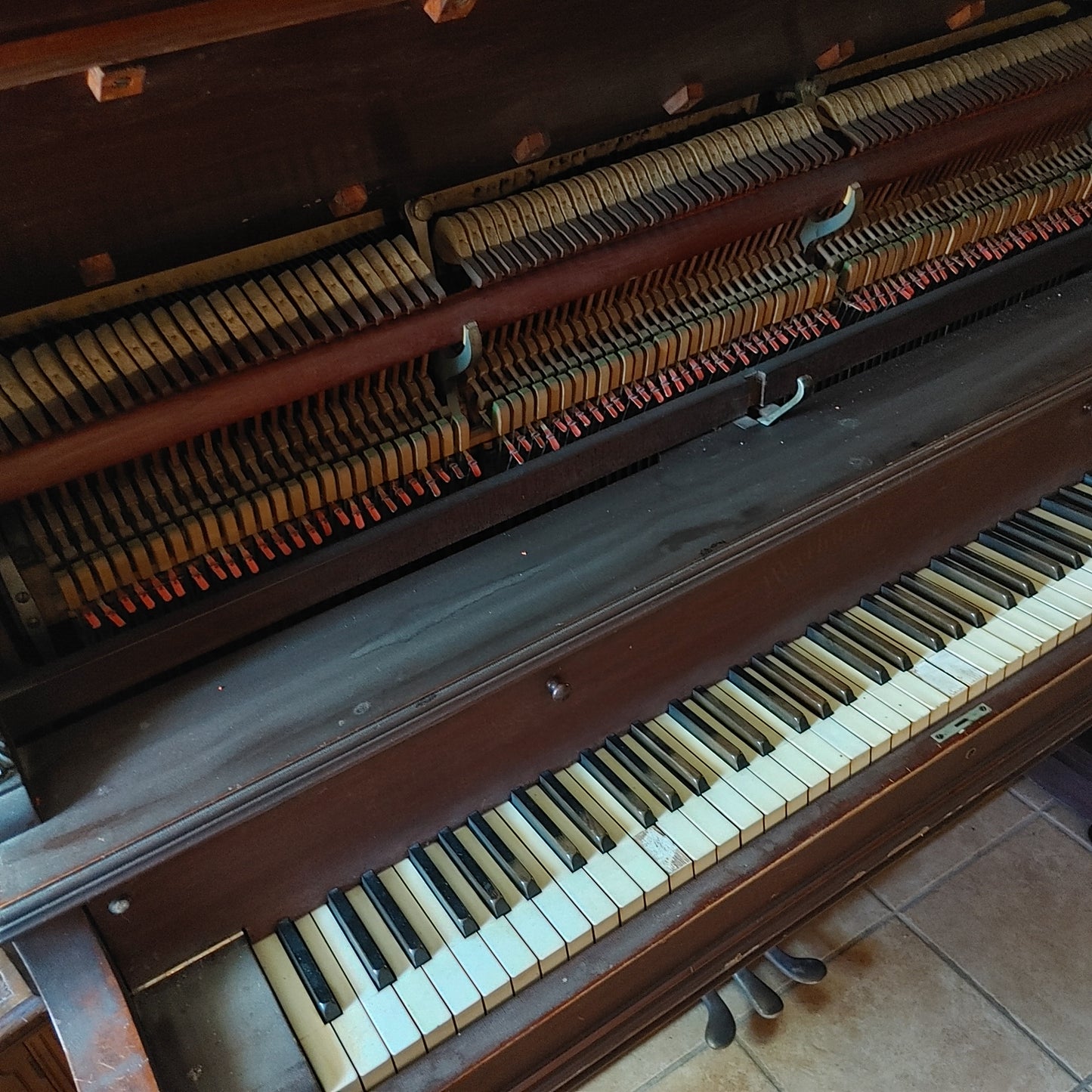 Persistant Piano! Antique Mathushek Upright #31360 Circa 1900 Plays Local Only!