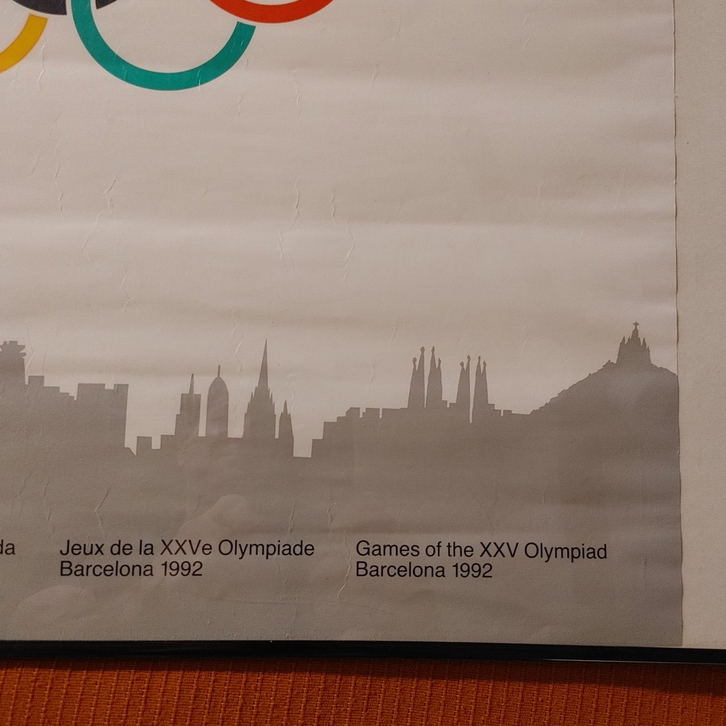 Olympic Original! 1992 Barcelona Olympics Official Poster 21x28 Free Shipping!