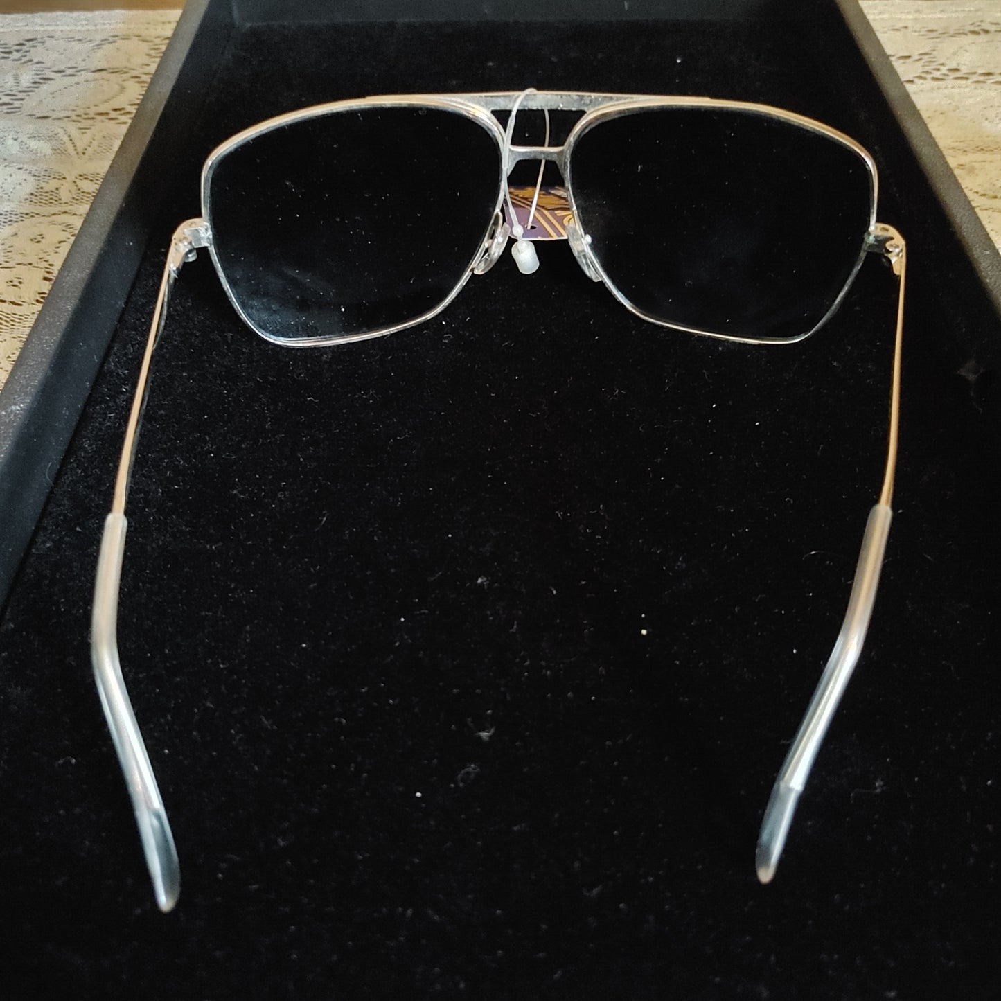 Sunglasses Sweep 2! Vintage Metal Aviator Silver Frames NOS Free Shipping!