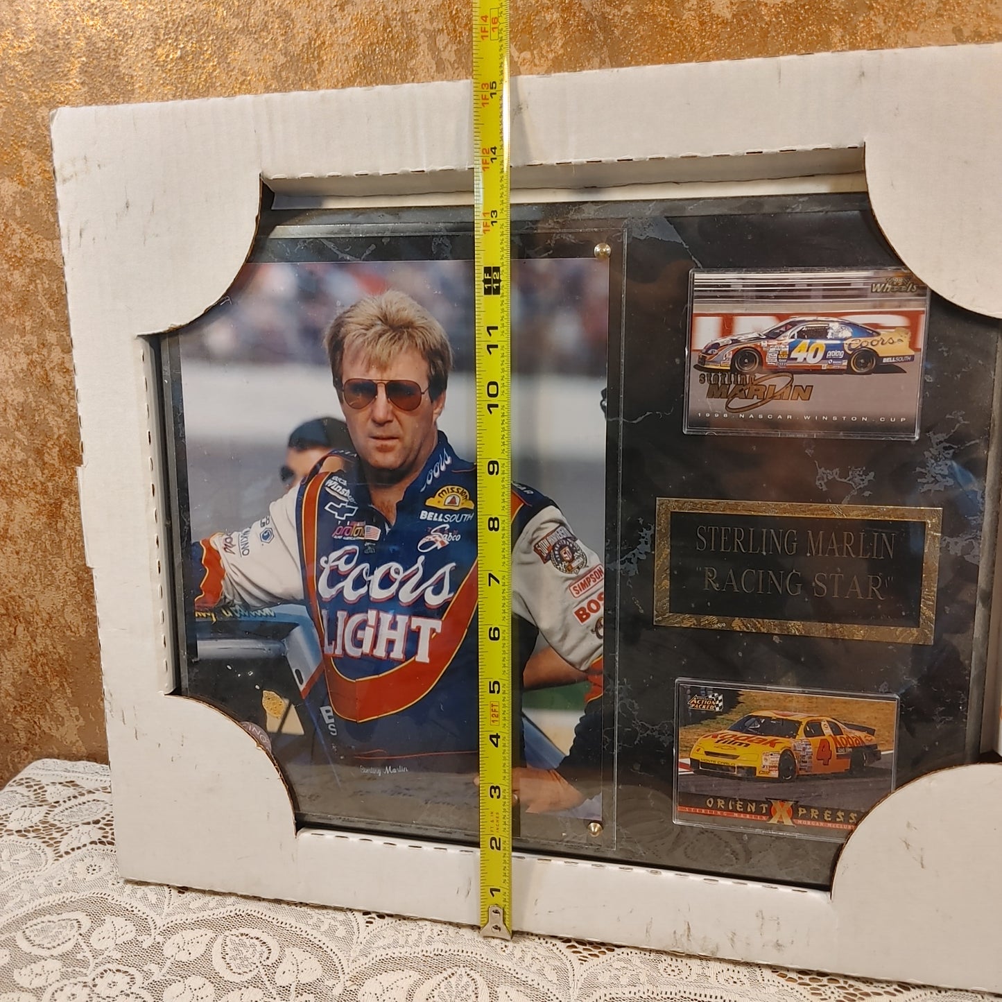 Stock Car Sterling! Marlin #40 #4 Coors Light Kodak Plaque Memorabilia Free Ship