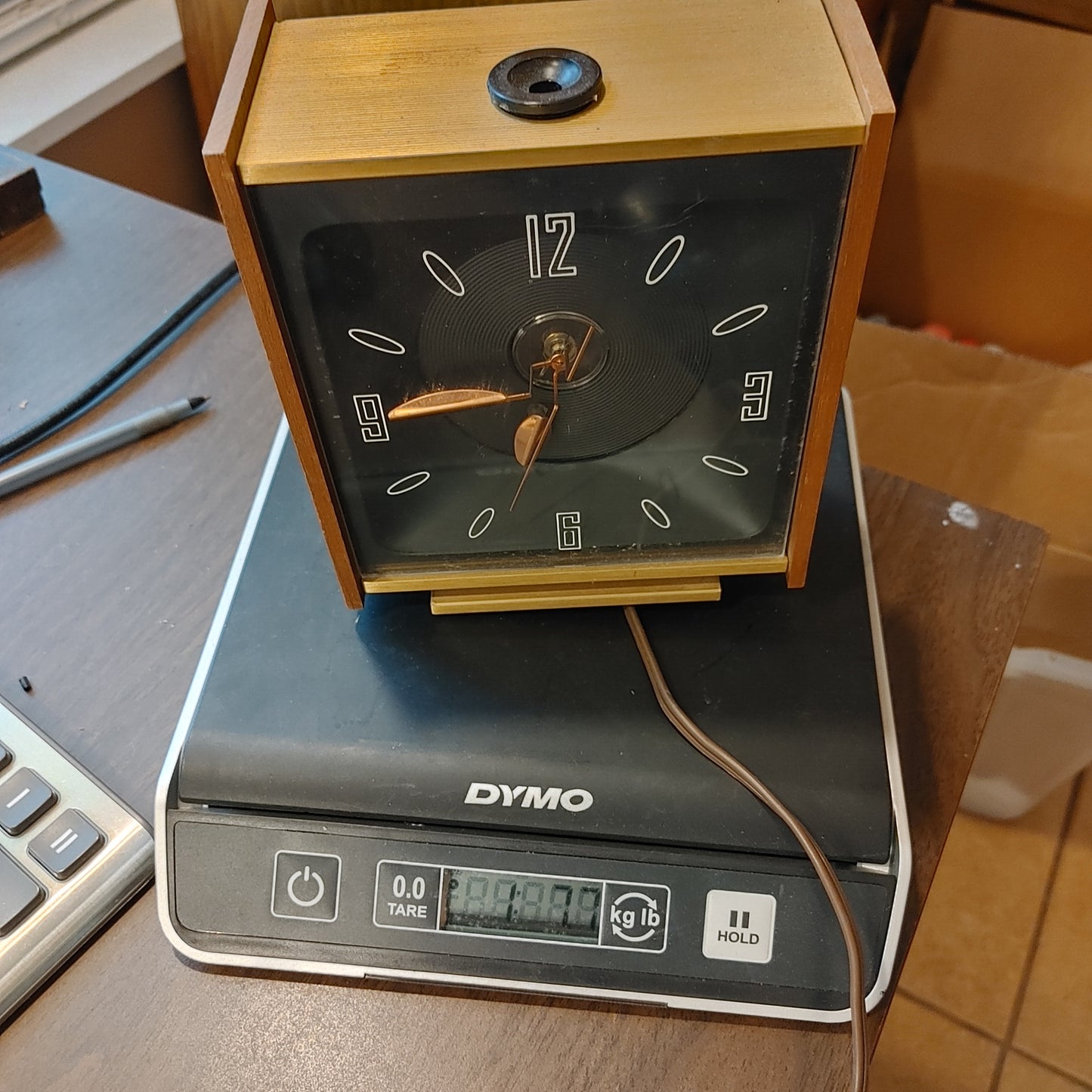 Cheeky Clock! Vintage Mid Century Modern Projector Clock Works Free Shipping!