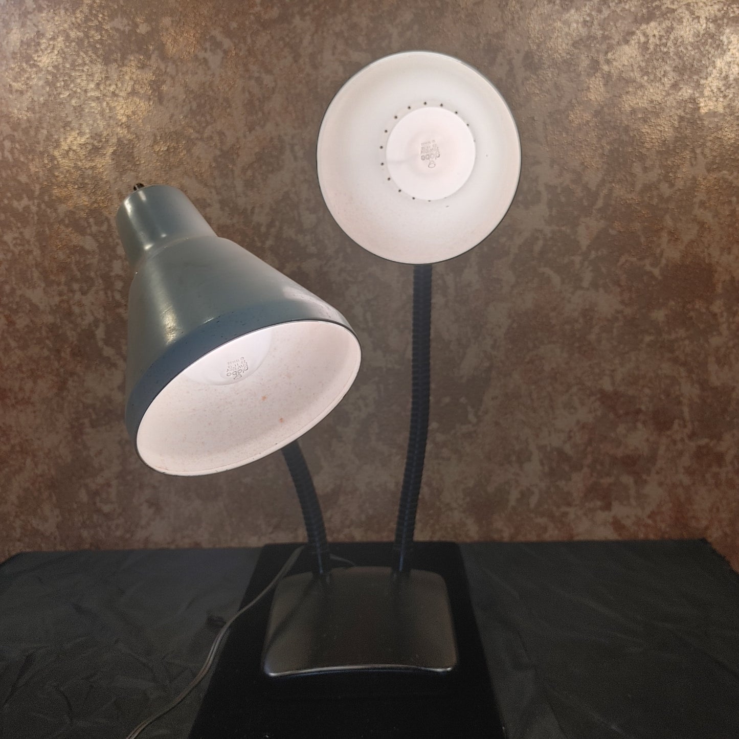 I LOVE LAMP 2! Vintage Mid-Century Dual Wall  Desk Lamp Metal Works! Free Ship!