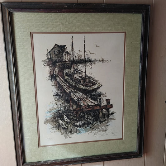 Alluring Art! Gary Hinte Hand Signed Numbered MCM Serigraph Framed Free Shipping