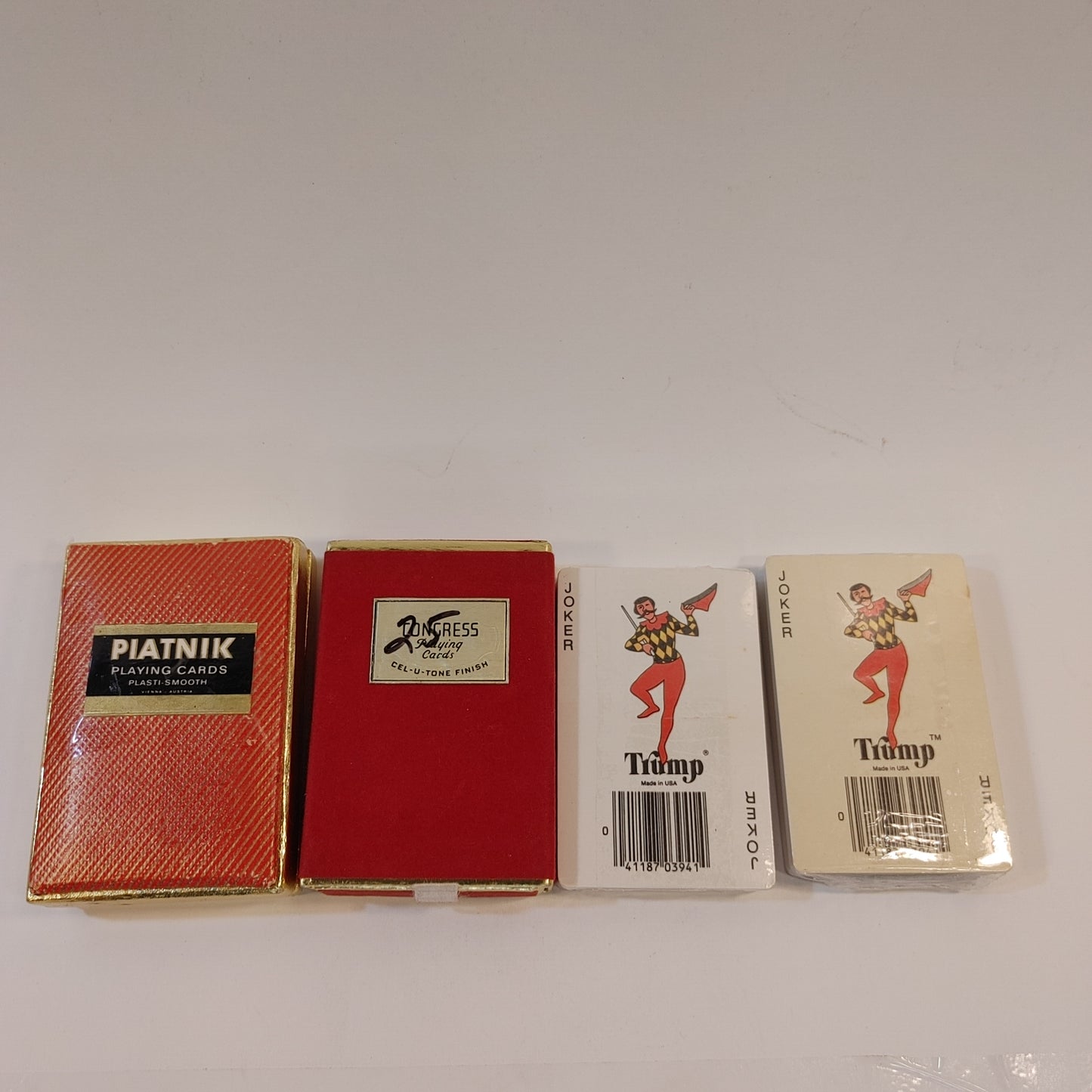 Period Playing Cards 3! Four (4) Decks Mid Century Souvenir Cards Case Free Ship