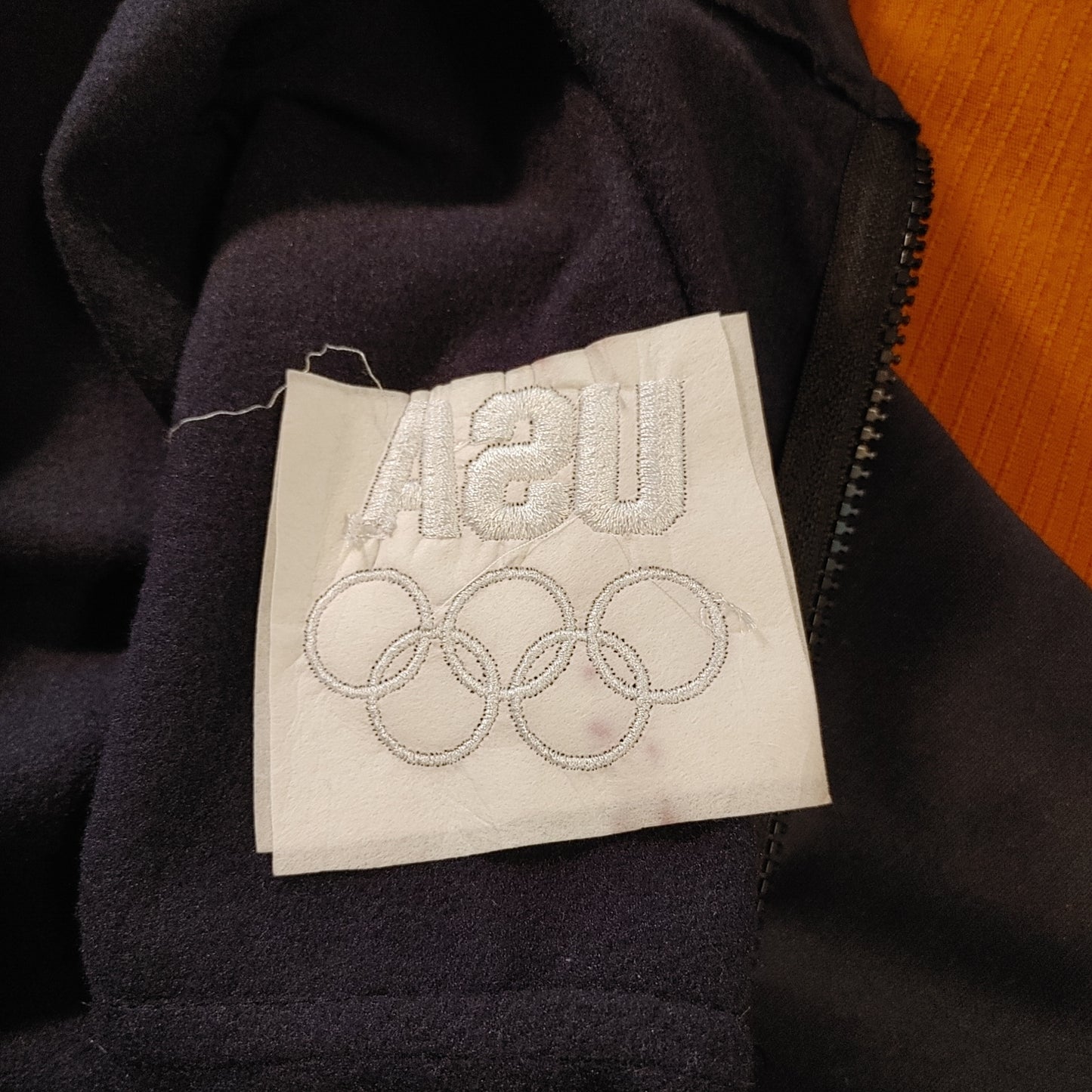 Olympic Outerwear! Vintage Navy Blue Olympic Track Jacket XXL Free Shipping!