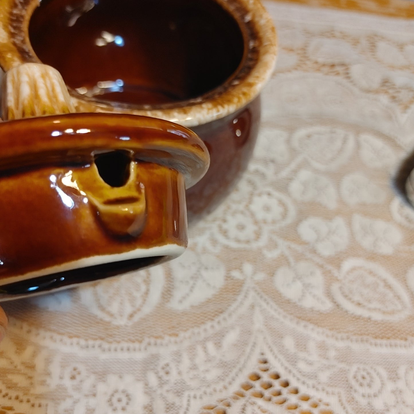 Cream & Sugar 2! Hull Oven Proof Mid Century Brown Drip Coffee Tea Free Shipping!
