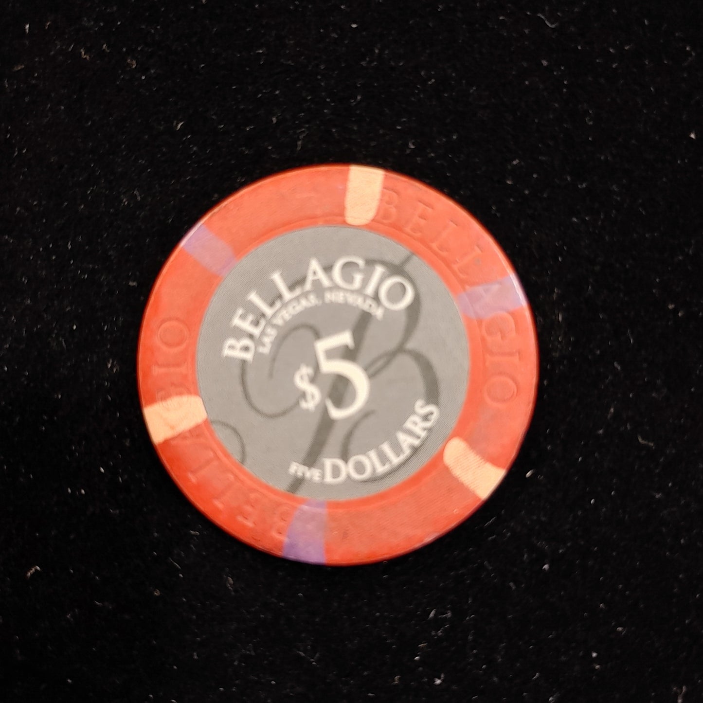 Choice Chip! Vintage $5 Bellagio Las Vegas Chip Coin Casino Free Shipping!