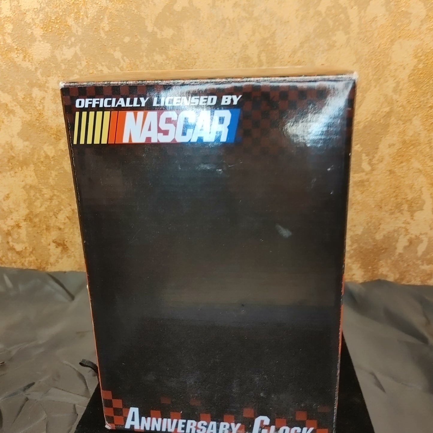 Nascar Clock! Porcelain Clock Twirling Flags Racing Anniversary Works Free Ship!