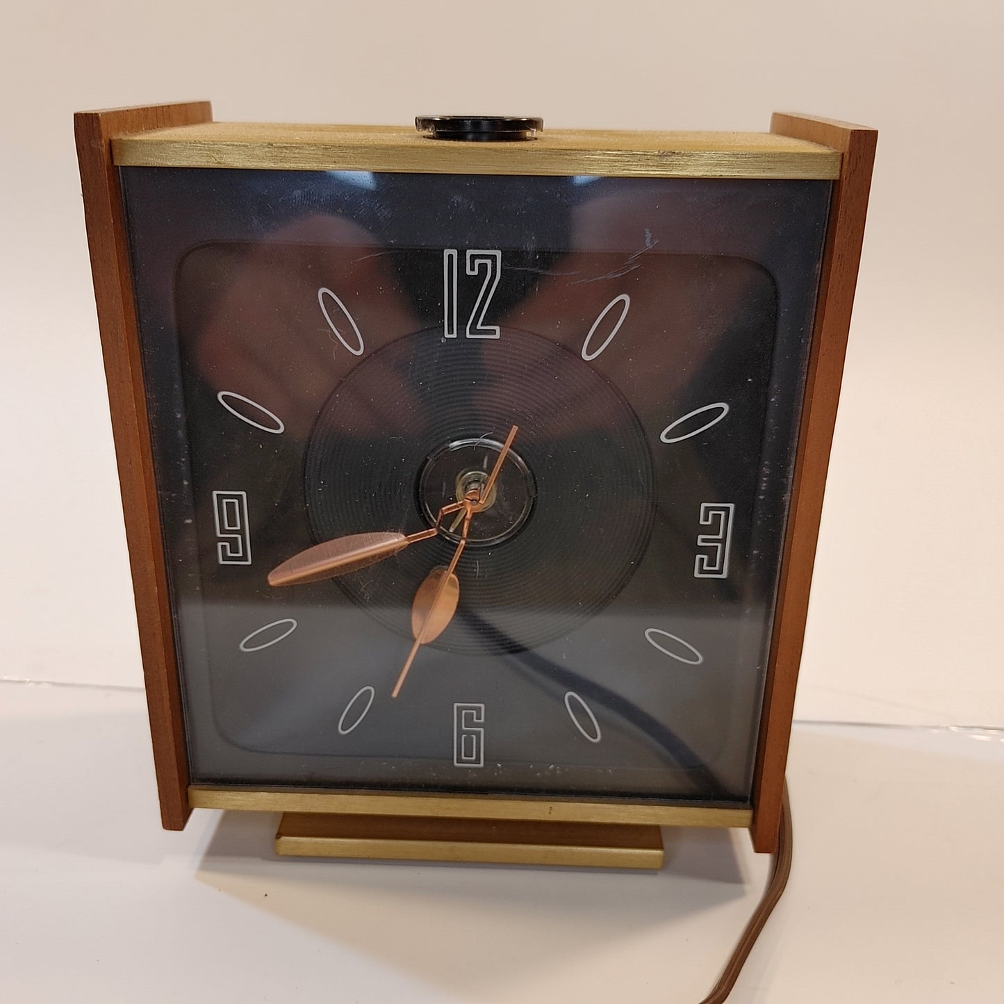 Cheeky Clock! Vintage Mid Century Modern Projector Clock Works Free Shipping!