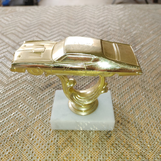 Car Trophy Vintage Small Hot Rod Cruiser MCM Gold Car Show