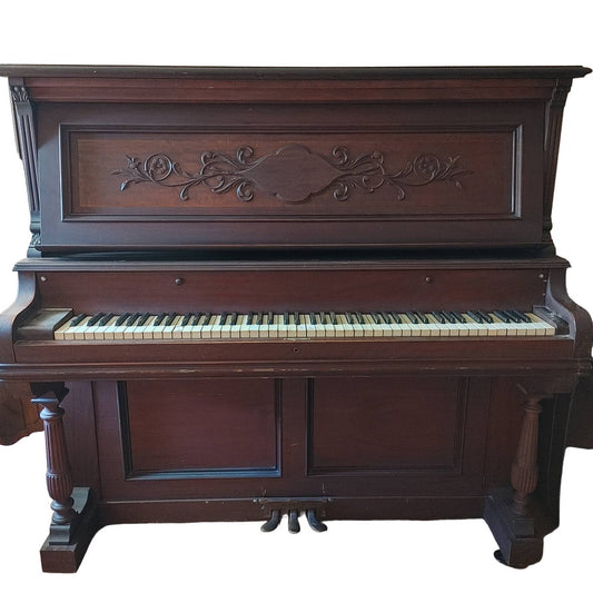 Persistant Piano! Antique Mathushek Upright #31360 Circa 1900 Plays Local Only!