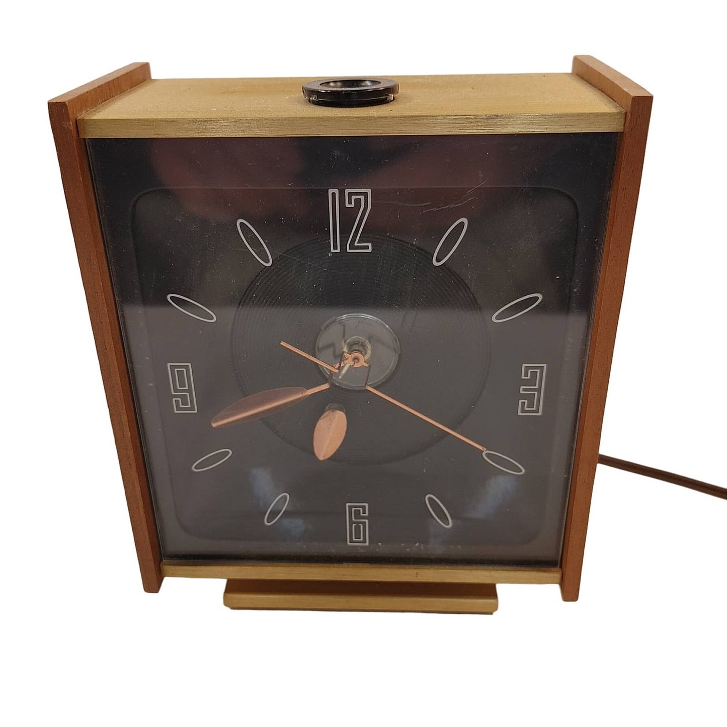 Cheeky Clock! Vintage Mid Century Modern Projector Clock Works Free Shipping!