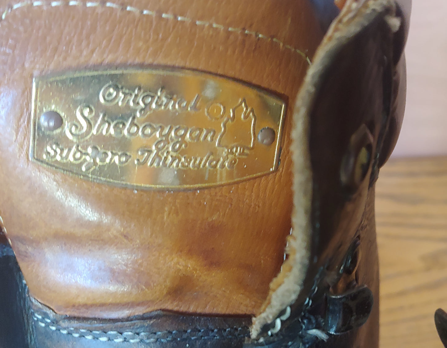 Lumberjack! Vintage cold weather Sheboygan work boots! 14 Wide