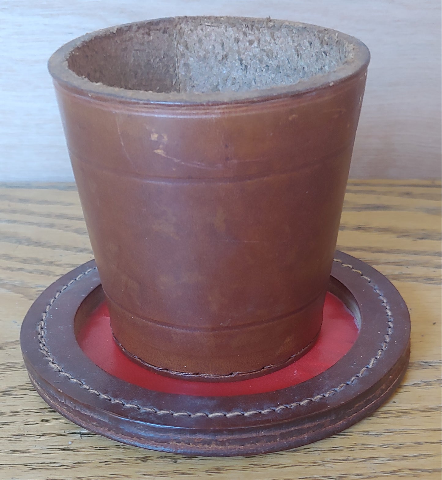 Come on...Vintage leather dice cup with vintage poker dice!