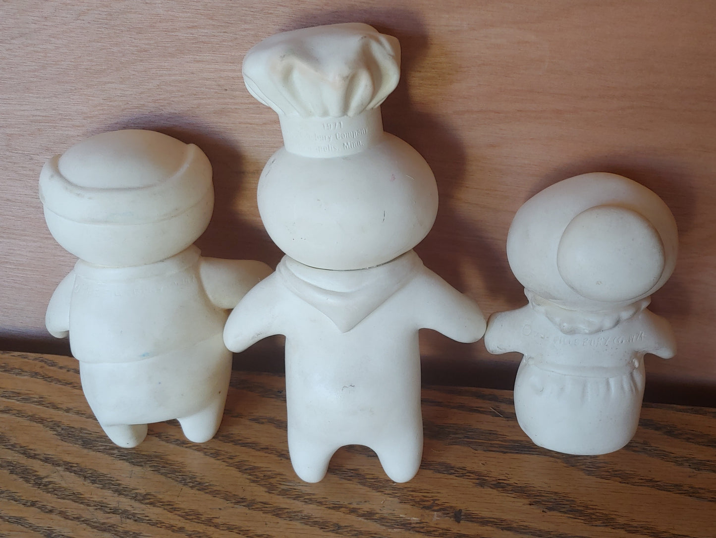 Dough Boy! Rubber Pillsbury Dough Boy Family 1974 Set of 3