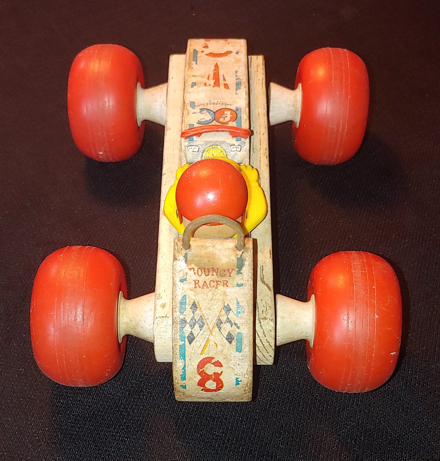 Start Your Engines! Toy Vintage Fisher Price 1960's Bouncy Racer