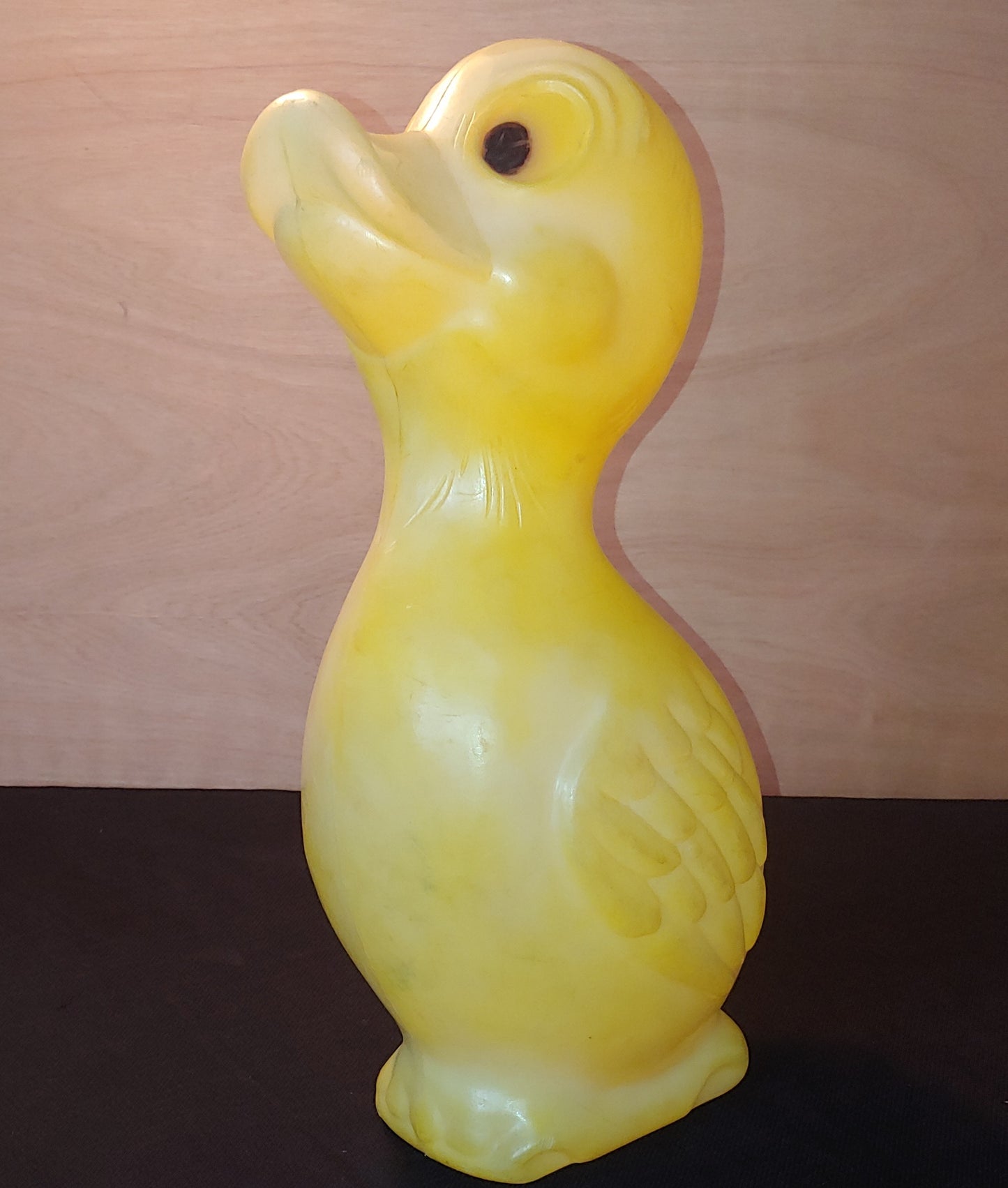 QUACK! Vintage Rubber Ducky Toy Plastic 50's Huge unique Duck Poly