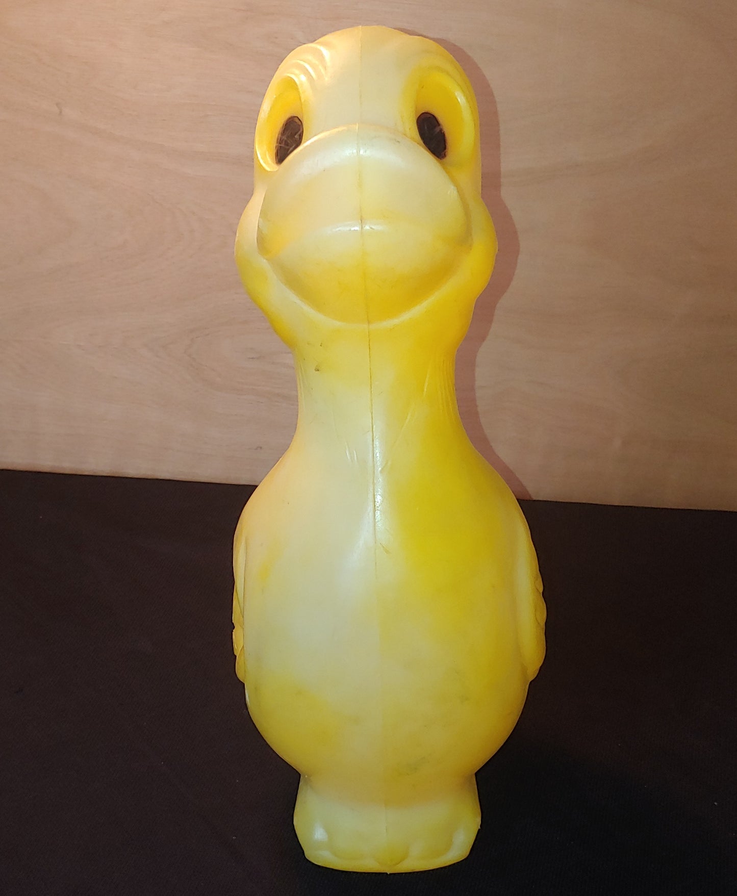 QUACK! Vintage Rubber Ducky Toy Plastic 50's Huge unique Duck Poly