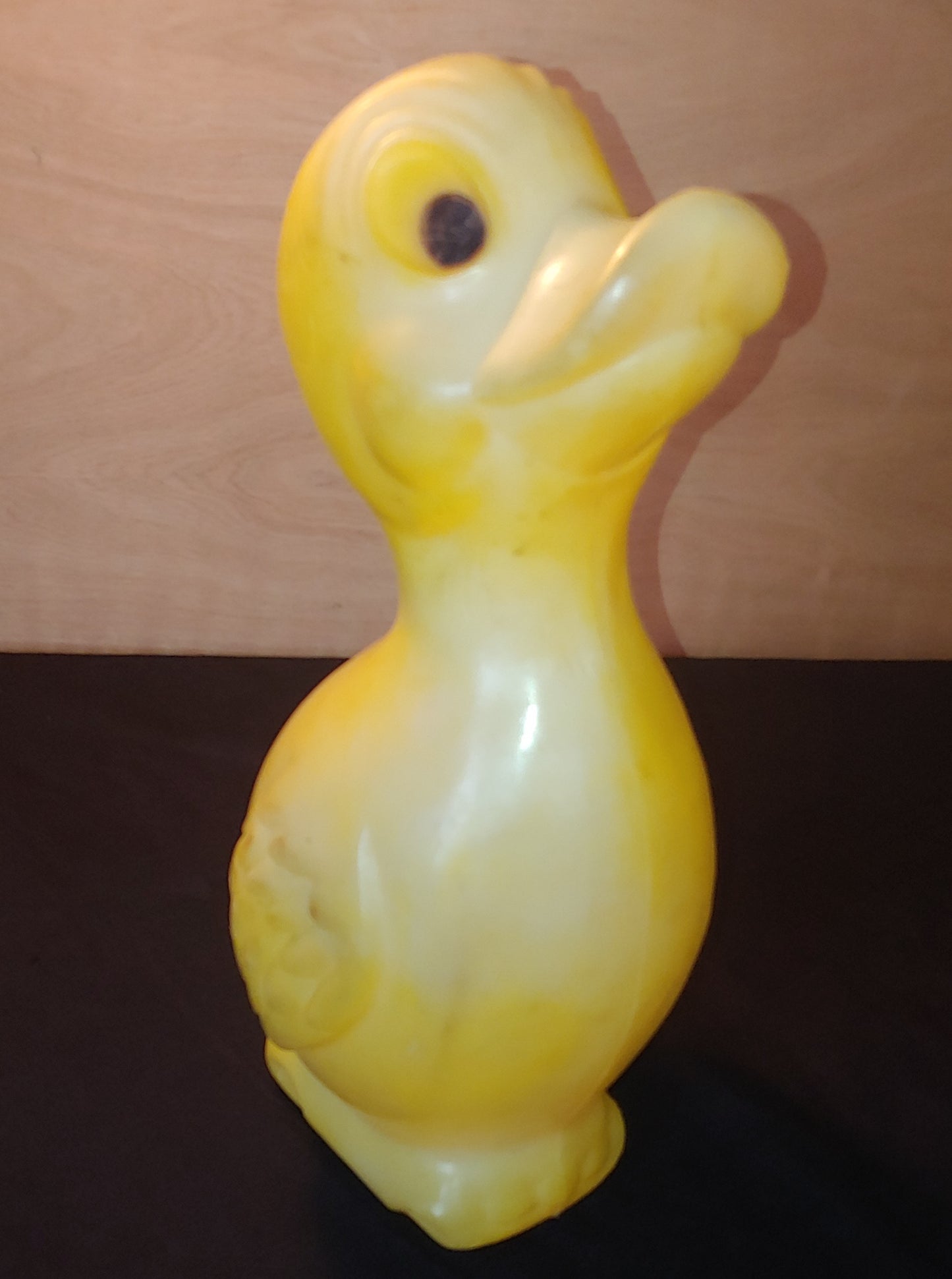 QUACK! Vintage Rubber Ducky Toy Plastic 50's Huge unique Duck Poly