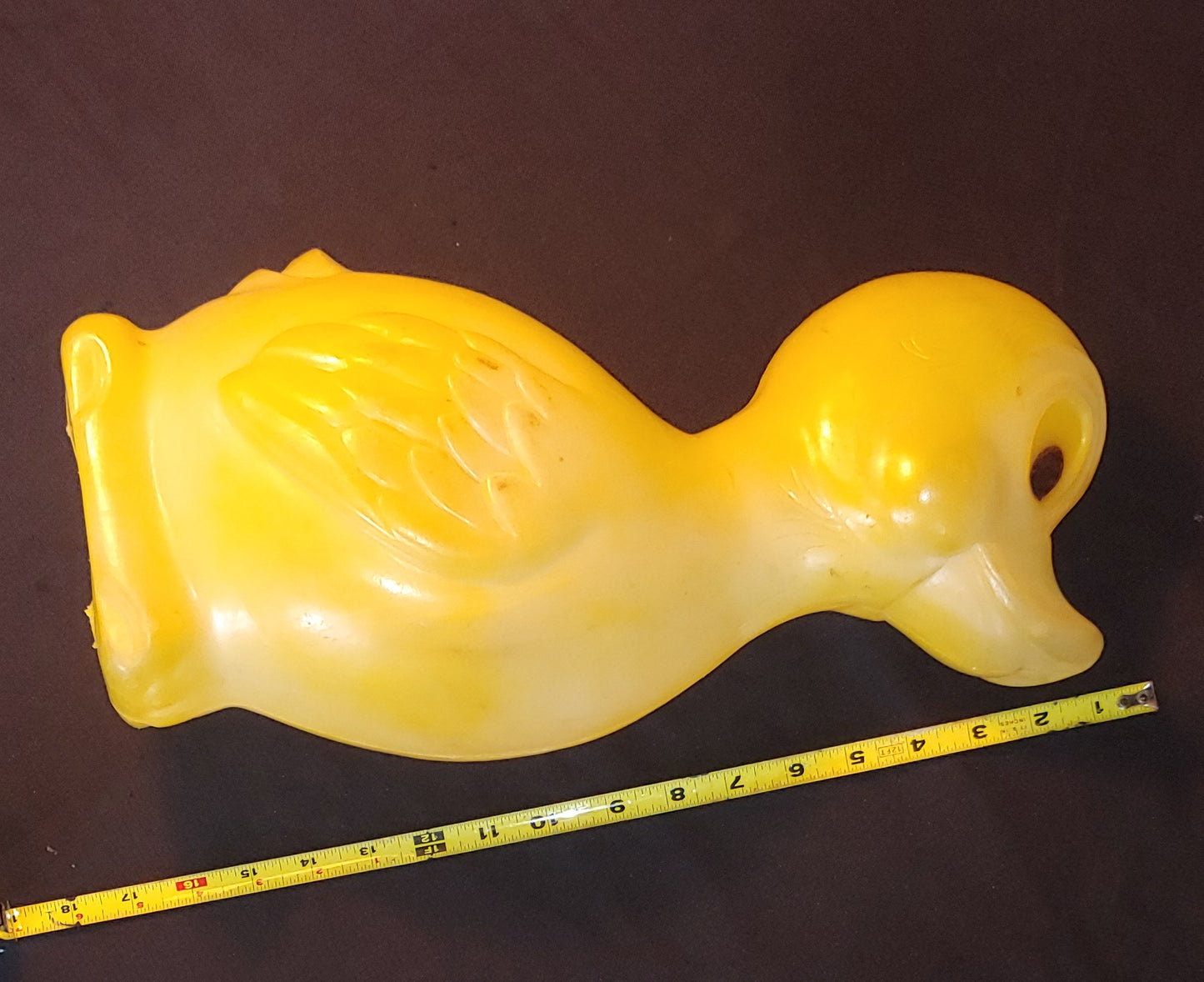 QUACK! Vintage Rubber Ducky Toy Plastic 50's Huge unique Duck Poly